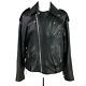 Vtg Michael Hoban North Beach Mens Leather Moto Bomber Jacket Size 44 Black USA
