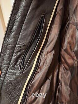 Vtg Milwaukee Leather Men's Motorcycle Distressed Triple Vented Jacket XL