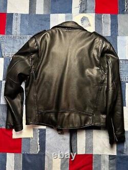 Vtg Open Road Leather Motorcycle Jacket Size XL