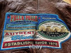 Vtg Pelle Pelle Buchanan leather jacket mens Varsity Rare 1990s Coat 50 Biker