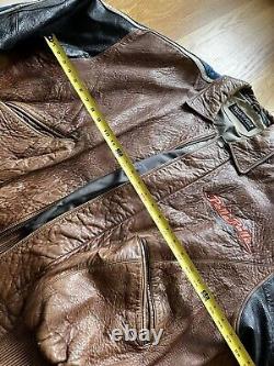 Vtg Pelle Pelle Buchanan leather jacket mens Varsity Rare 1990s Coat 50 Biker
