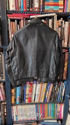 Vtg Police Leather Jacket Size 42