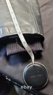 Vtg Police Leather Jacket Size 42