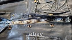 Vtg Police Leather Jacket Size 42
