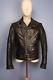 Vtg SCHOTT PERFECTO Black Belted Leather Motorcycle Jacket Size Small 36