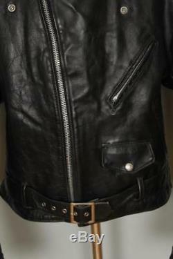 Vtg SCHOTT PERFECTO Black Leather Motorcycle Jacket Size XLarge