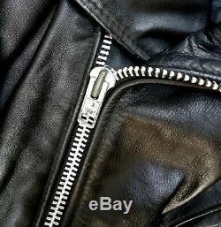 Vtg Schott Perfecto 618 Men Motorcycle Leather Jacket SZ 48 Fits 44 CHEST 22