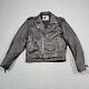 Vtg Terminator 2 Jacket Mens 38 Black Leather 3D Battle Across Time Motorcycle