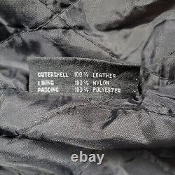 Vtg Terminator 2 Jacket Mens 38 Black Leather 3D Battle Across Time Motorcycle