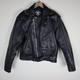 Vtg The Alley Chicago Leather Biker Motorcycle Jacket Size 44 23x23.5 Large