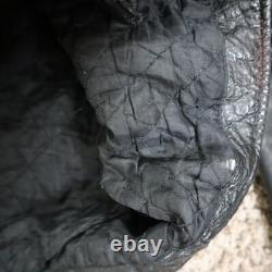 Vtg The Alley Chicago Leather Biker Motorcycle Jacket Size 44 23x23.5 Large