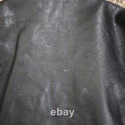 Vtg The Alley Chicago Leather Biker Motorcycle Jacket Size 44 23x23.5 Large