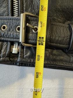 Vtg UNIK Motorcycle Biker Jacket Choppers'Til You Die Sz 40 Heavy Duty Leather