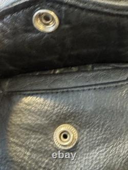 Vtg UNIK Motorcycle Biker Jacket Choppers'Til You Die Sz 40 Heavy Duty Leather