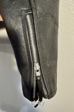 Vtg UNIK Motorcycle Biker Jacket Choppers'Til You Die Sz 40 Heavy Duty Leather