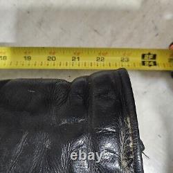 Vtg US Made Co Black Leather Motorcycle Biker Jacket Mens Sz 40 Read Description