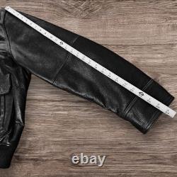 Vtg Wilsons M. Julian Real Leather Bomber Motorcycle Black Jacket Heavy XL Biker