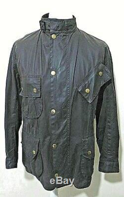 Vvintage Barbour Beacon Wax Motorcycle Jacket Steve Mcqueen Style Very Rare