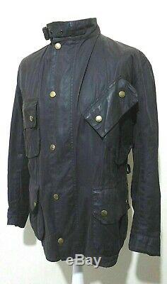 Vvintage Barbour Beacon Wax Motorcycle Jacket Steve Mcqueen Style Very Rare