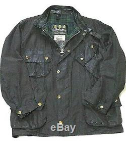 Vvintage Barbour Beacon Wax Motorcycle Jacket Steve Mcqueen Style Very Rare