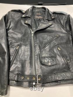 WILSONS CLASSIC LEATHER MOTORCYCLE JACKET M Med 6330.01 FMC THINSULATE GT PATINA