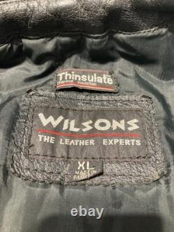 WILSONS CLASSIC LEATHER MOTORCYCLE JACKET M Med 6330.01 FMC THINSULATE GT PATINA