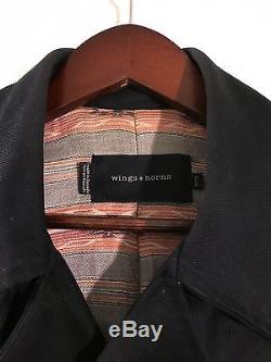 WINGS + HORNS Riders Moto Jacket XS Black Great Condition