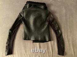 WOW AllSaints Ladies SHEARLING Leather Biker Jacket XS Doma