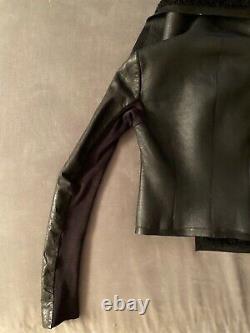 WOW AllSaints Ladies SHEARLING Leather Biker Jacket XS Doma