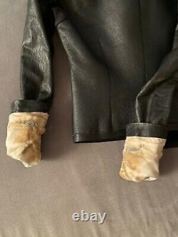 WOW AllSaints Ladies SHEARLING Leather Biker Jacket XS Doma