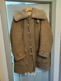 WW2 Army Military Sheepskin Parka M1909 Mats Larsson Shearling Coat Jacket