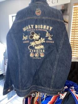 Walt Disney Studios Denim Jacket Mens Mickey Mouse Burbank Trucker XL