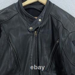Walter Dyer Leather Jacket Mens 48 Biker Motorcycle Made USA American Patch