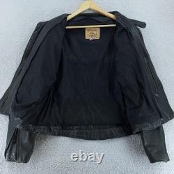 Walter Dyer Leather Jacket Mens 48 Biker Motorcycle Made USA American Patch