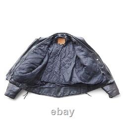Walter Dyer Vintage Leather USA Made Motorcycle Jacket Distressed Brown Men's 44