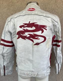 Wilson M. Julian #79 Bugatti Dragon Leather Motorcycle Racing Jacket Men's Large