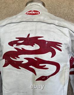 Wilson M. Julian #79 Bugatti Dragon Leather Motorcycle Racing Jacket Men's Large