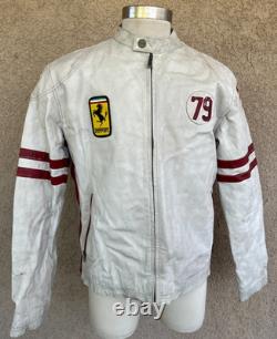 Wilson M. Julian #79 Bugatti Dragon Leather Motorcycle Racing Jacket Men's Large