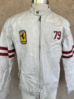 Wilson M. Julian #79 Bugatti Dragon Leather Motorcycle Racing Jacket Men's Large