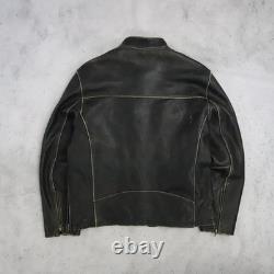 Wilson M Julian Leather Motorcycle Cafe Racer Jacket Size XL