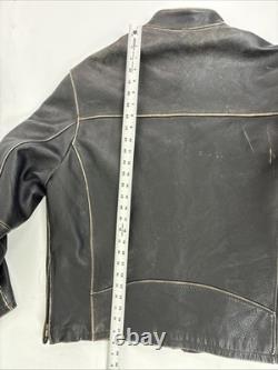 Wilson M Julian Leather Motorcycle Cafe Racer Jacket Size XL