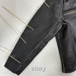Wilson M Julian Leather Motorcycle Cafe Racer Jacket Size XL