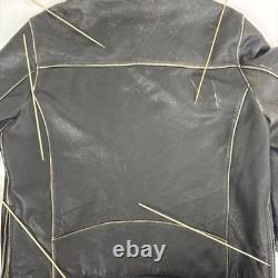 Wilson M Julian Leather Motorcycle Cafe Racer Jacket Size XL