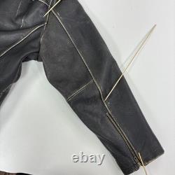 Wilson M Julian Leather Motorcycle Cafe Racer Jacket Size XL
