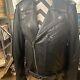 Wilson's Cycle Leather Biker Black Leather w Detachable liner Jacket Men's S