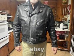 Wilson's Heavy Biker Black Leather Thinsulate Belted Motorcycle Jacket Men's XXL