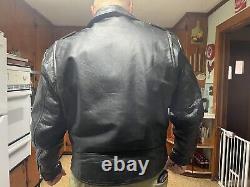 Wilson's Heavy Biker Black Leather Thinsulate Belted Motorcycle Jacket Men's XXL