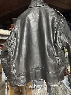 Wilson's Heavy Biker Black Leather Thinsulate Belted Motorcycle Jacket Men's XXL