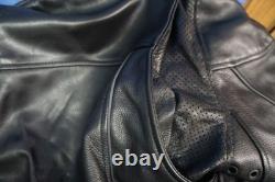 Wilson's Leather Jacket Biker Jacket Embroidered Skulls Thinsulate Heavy Large