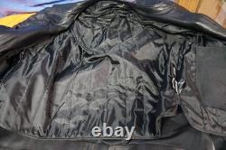Wilson's Leather Jacket Biker Jacket Embroidered Skulls Thinsulate Heavy Large